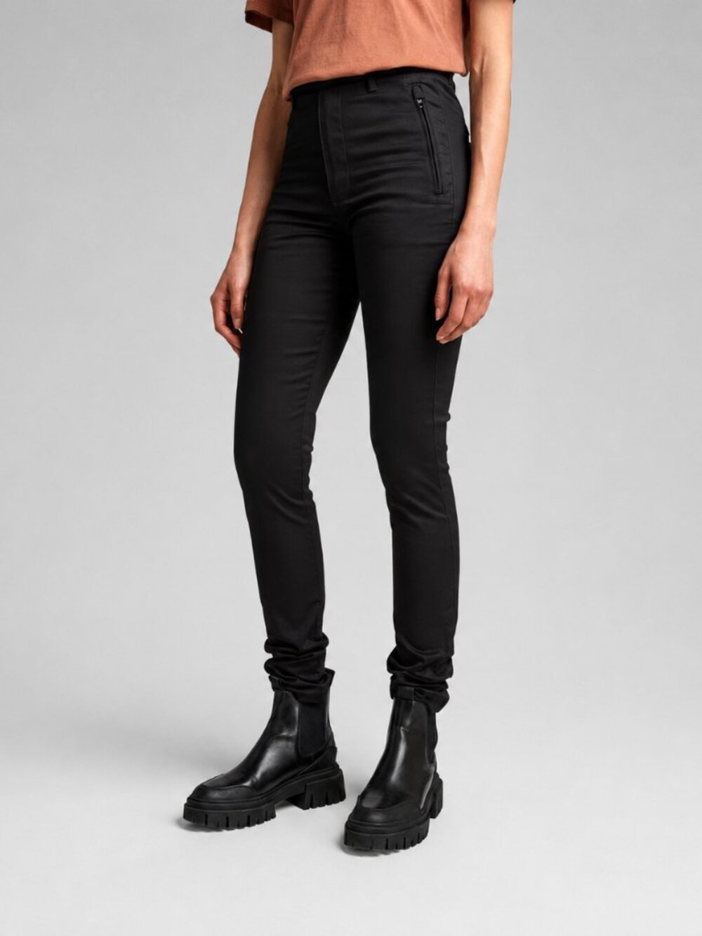 G-Star RAW Weld High Skinny Chino Black Pants Size 29